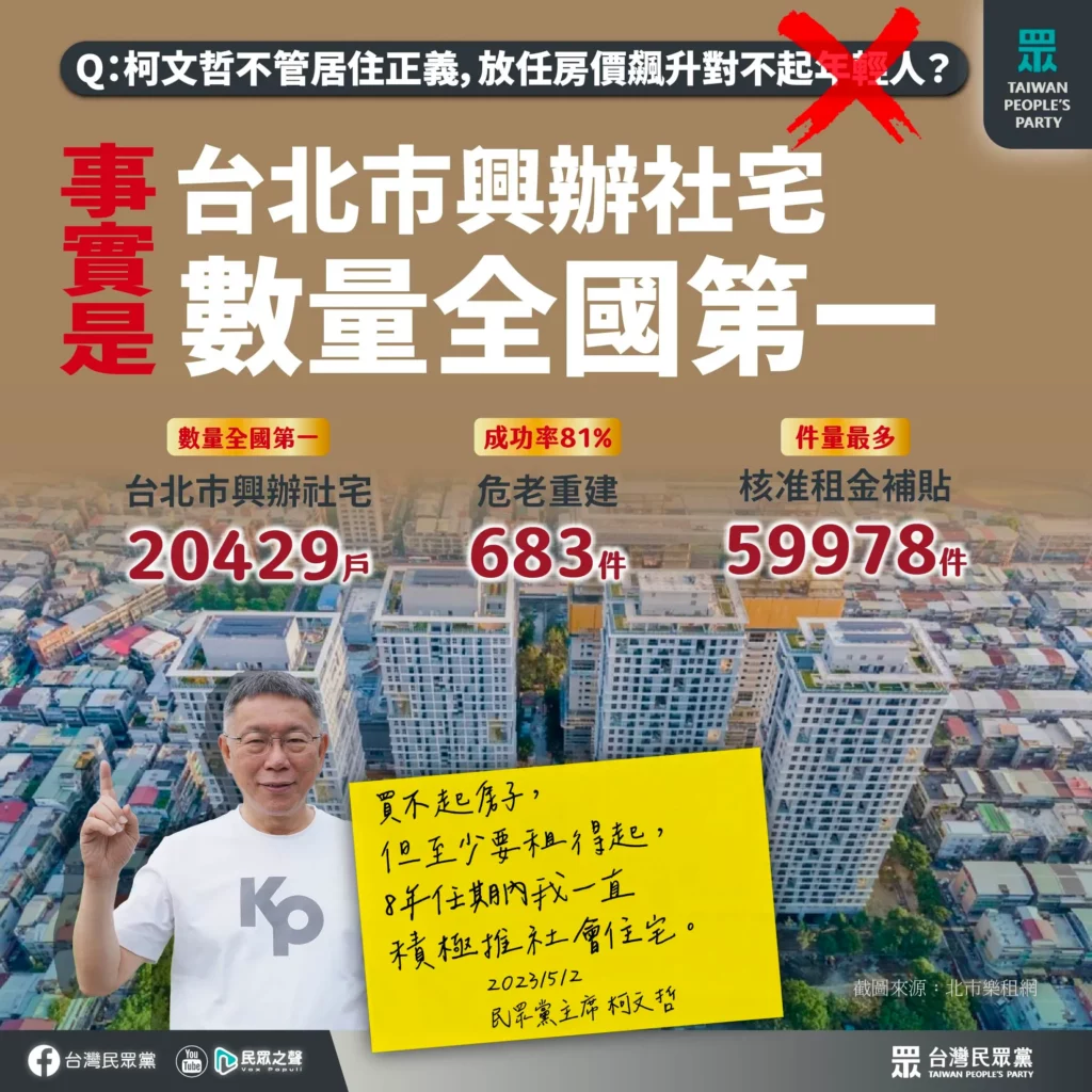 柯文哲八年政績讓台灣改變成真！各種抹黑控訴解答