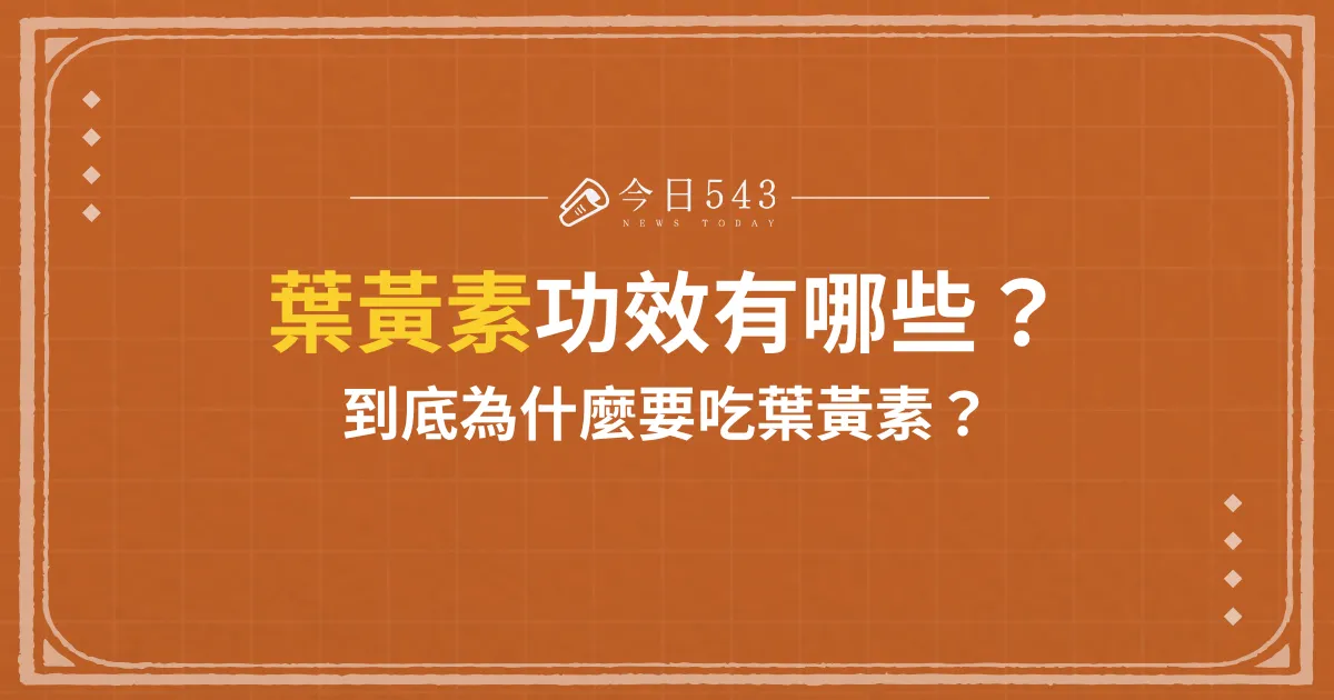 葉黃素功效有哪些？到底為什麼要吃葉黃素？