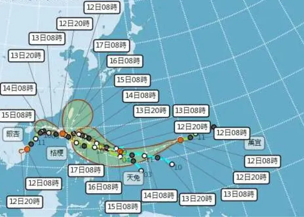 最新天兔路徑曝光！最快周四「海陸警報齊發」3地區納入警戒！