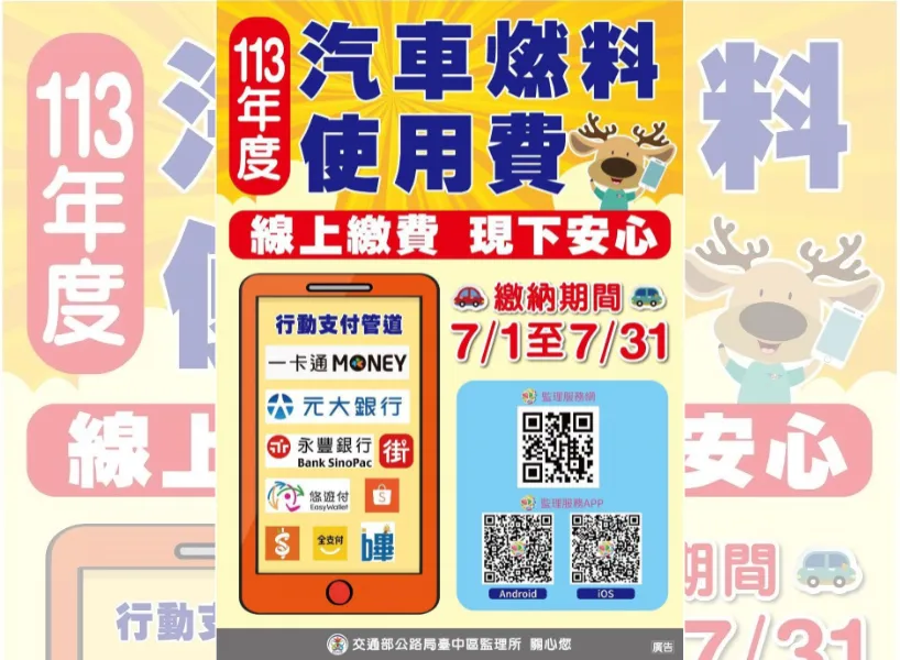 汽車燃料使用費繳費方式｜圖源：交通部官網