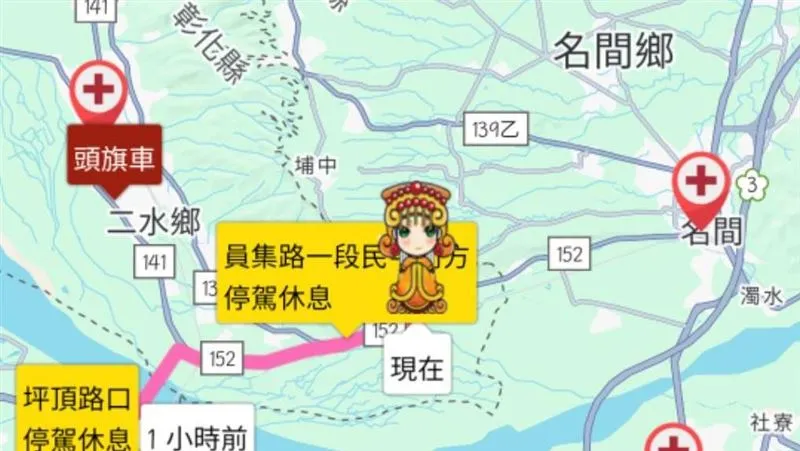 白沙屯媽祖走進南投