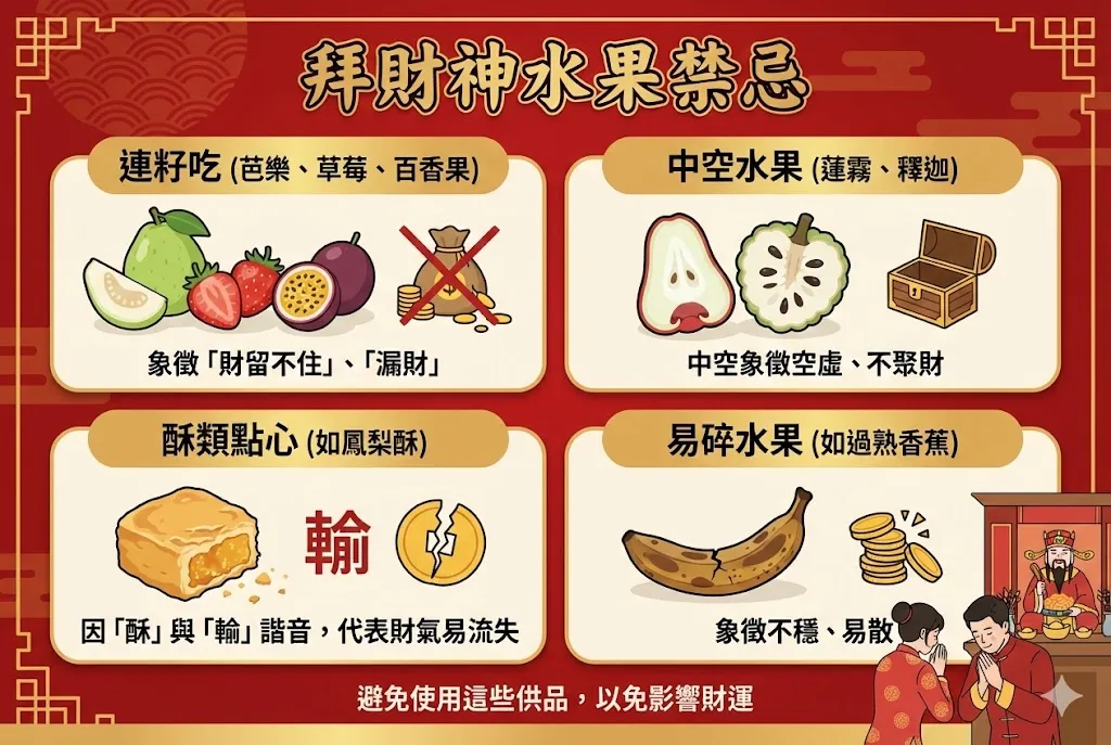 拜財神水果禁忌
