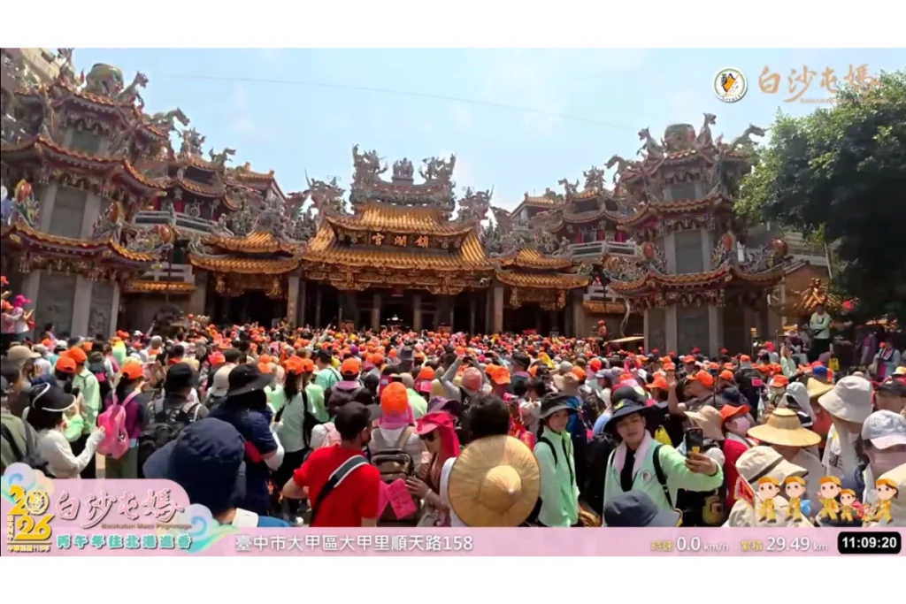 白沙屯媽祖在大甲鎮瀾宮的壯觀場面